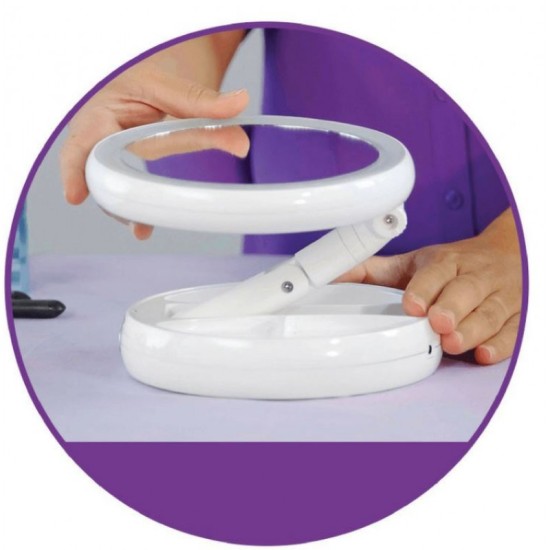 Υπερμεγενθυντικός LED Φωτιζόμενος Πτυσσόμενος Καθρέφτης Διπλής Όψεως - My Fold Away Mirror