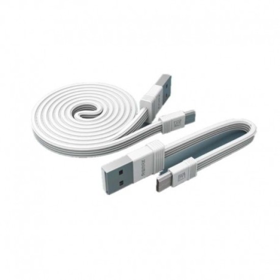REMAX FLAT USB 2.0 TO MICRO USB CABLE ΛΕΥΚΟ 1M (RC-062M)