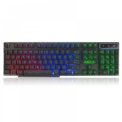IMICE 3-COLOR BLACKLIGHT WIRED USB GAMING KEYBOARD BLACK AK-600