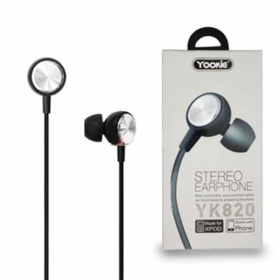 HANDSFREE YOOKIE COLOUR FULL YK820 ΜΑΥΡΟ