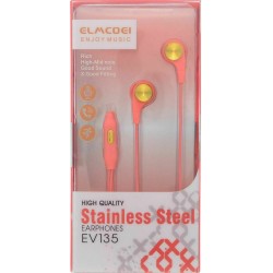  Elmcoei EV-135 ακουστικά αυτιών ενσύρματα ροζ
