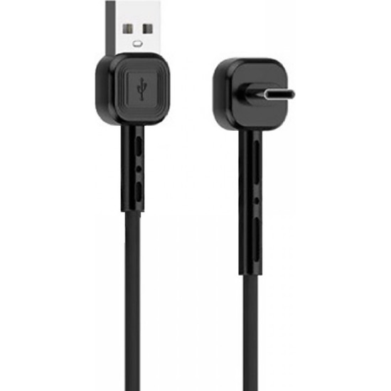 Καλώδιο Awei CL-66 USB to 90° Type C 2.4A μαύρο Καλώδιο Awei CL-66 USB to 90° Type C 2.4A μαύρο