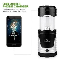 Πτυσσόμενος Ηλιακός Φακός Φανάρι Camping Led 1W+12LED και PowerBank GSH 7088B OEM