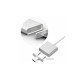Μαγνητικό καλώδιο φόρτισης και δεδομένων USB 2.0 to micro USB ( 1m) -Γκρι.