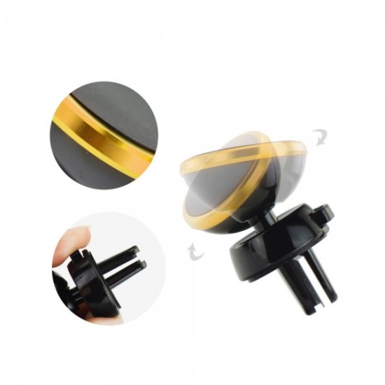 OEM Universal Air Vent Magnetic Car Mount Holder for Smartphones / iPhones - Μαγνητική Βάση Αυτοκινήτου Αεραγωγού - Gold OEM Universal Air Vent Magnetic Car Mount Holder for Smartphones / iPhones - Μαγνητική Βάση Αυτοκινήτου Αεραγωγού - Gold