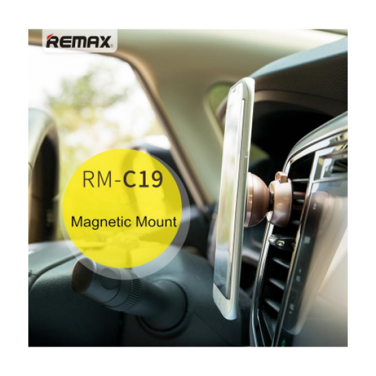 Remax Μαγνητική βάση στήριξης αεραγωγού Magnetic Car Mount (RM-C19) Black Remax Μαγνητική βάση στήριξης αεραγωγού Magnetic Car Mount (RM-C19) Black