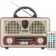 Φορητό Retro Επαναφορτιζόμενο Ραδιόφωνο & Mp3 Player με Τηλεχειριστήριο FM/AM/SW3, USB, SD/ TF CARD, AUX - Meier M-U111