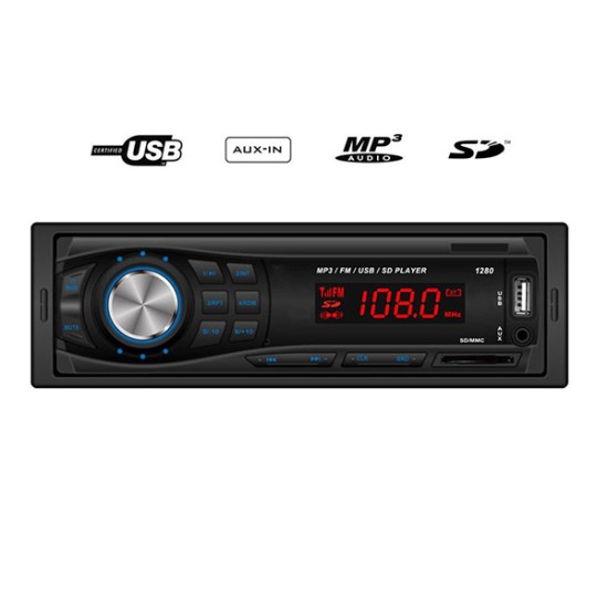 MP3 player αυτοκινήτου με είσοδο USB/SD/AUX, ραδιόφωνο και χειριστήριο - Hi-Tech GT 1280 OEM MP3 player αυτοκινήτου με είσοδο USB/SD/AUX, ραδιόφωνο και χειριστήριο - Hi-Tech GT 1280 OEM