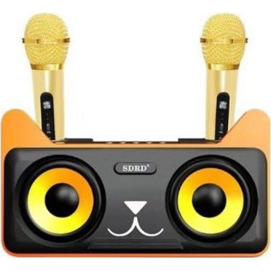 Συσκευή Karaoke με 2 Ασύρματα Μικρόφωνα & Bluetooth SDRD SD-305 - Μαύρο