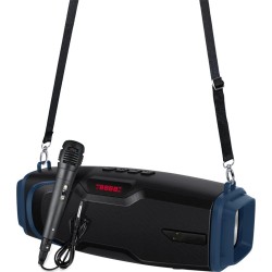 Andowl Σύστημα Karaoke με Ενσύρματα Μικρόφωνα Q-YX600 Μπλε 