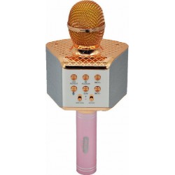 ΜΙΚΡΟΦΩΝΟ ΚΑΡΑΟΚΕ ANDOWL AN-Q-C107 Ροζ Χρυσό