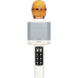 Ασύρματο Bluetooth Mικρόφωνο KARAOKE Hχείο Mp3 Player WSTER - Disco Light Microphone WS-1828 Μαύρο Λευκό