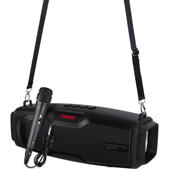Andowl Σύστημα Karaoke με Ενσύρματα Μικρόφωνα Q-YX600 σε Μαύρο Χρώμα Andowl Σύστημα Karaoke με Ενσύρματα Μικρόφωνα Q-YX600 σε Μαύρο Χρώμα