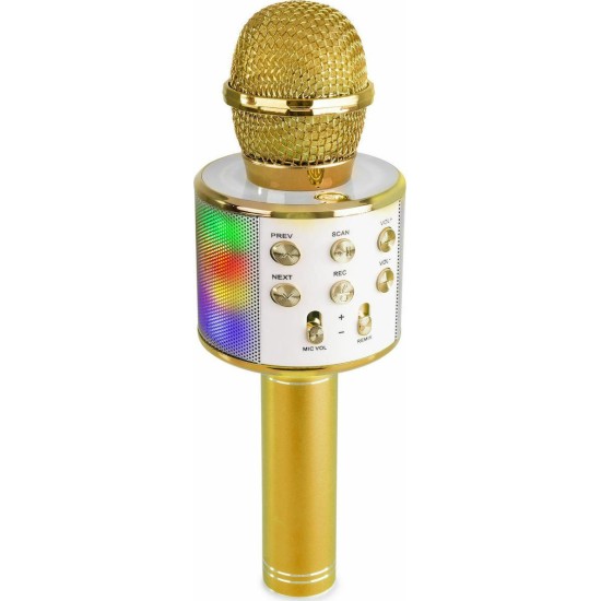 Ασύρματο Μικρόφωνο Karaoke Max KM15 σε Χρυσό Χρώμα