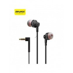 Ακουστικά AWEI ES-690M X-Bass. Stereo Earphone & Microphone, Black