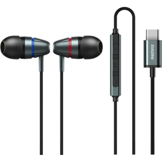 Remax RM-660A In-ear Handsfree με Βύσμα USB-C Μαύρο