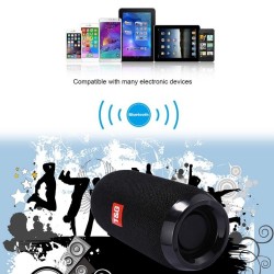 TG117 Portable Bluetooth Stereo Speaker with Built-in MIC, Support Hands-free Calls & TF Card & AUX IN & FM, Bluetooth Distance: 10m(Black)