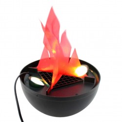 Wholesale-Halloween Electric Brazier Funny Fake Fire Basket Flammen Lampe Holiday Supplies 20*20cm