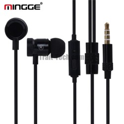 MINGGE M900 Earphone In-Ear Headset With Microphone Dj Hifi For iPhone 4s 5s 6s Plus Xiaomi Samsung HTC Sony MP3 MP4 Earphones - Black