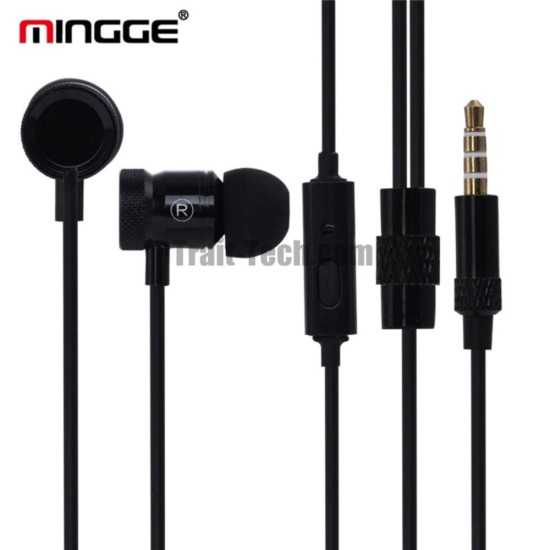 MINGGE M900 Earphone In-Ear Headset With Microphone Dj Hifi For iPhone 4s 5s 6s Plus Xiaomi Samsung HTC Sony MP3 MP4 Earphones - Black MINGGE M900 Earphone In-Ear Headset With Microphone Dj Hifi For iPhone 4s 5s 6s Plus Xiaomi Samsung HTC Sony MP3 MP4 Earphones - Black