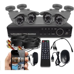 Πλήρες έγχρωμο σετ CCTV εποπτείας και καταγραφής με 4 Κάμερες και σύνδεση μέσω 3G SEGURITY SYSTEM-OEM - OEM