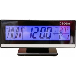  Ρολόι Ξυπνητήρι Με Αισθητήρα Ήχου LCD Οθόνη Και Ένδειξη Θερμοκρασίας – OEM DS-3618