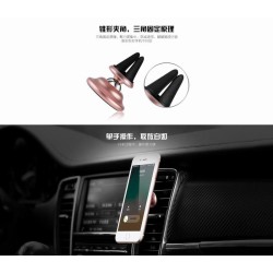 Remax RM-C28 Air Vent Metal Holder Magnetic 360 Μαύρο