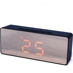 Ψηφιακό Ρολόι Επιτραπέζιο με Ξυπνητήρι DS-3698L Mαύρο
