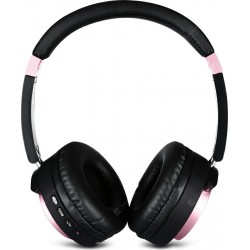  SY-BT1603 Bluetooth Wireless Bass Stereo Headset - Black/Pink