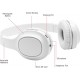 SY-BT1619 Bluetooth Wireless Bass Stereo Headset - White SY-BT1619 Bluetooth Wireless Bass Stereo Headset - White