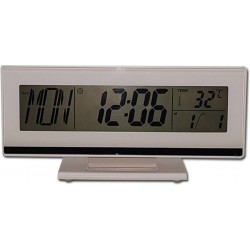 Tuelip Ψηφιακό φωνητικό έλεγχο Ξυπνητήρι LCD ξυπνητήρι λευκό