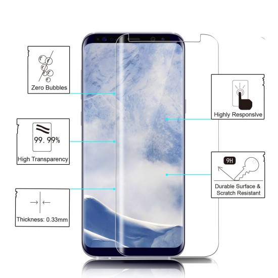 Samsung Galaxy S9 Plus Tempered Glass, 5D Full Coverage Clear Samsung Galaxy S9 Plus Tempered Glass, 5D Full Coverage Clear