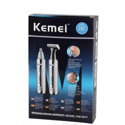 KEMEI ΕΠΑΝΑΦΟΡΤΙΖΟΜΕΝΟ TRIMMER ΜΥΤΗΣ ΑΥΤΙΩΝ ΜΟΥΣΙ 2 ΣΕ 1 KM-6511