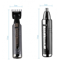 KEMEI ΕΠΑΝΑΦΟΡΤΙΖΟΜΕΝΟ TRIMMER ΜΥΤΗΣ ΑΥΤΙΩΝ ΜΟΥΣΙ 2 ΣΕ 1 KM-6511
