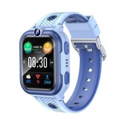 Awei H30 Παιδικό Smartwatch με GPS, Κάμερα και Καουτσούκ/Πλαστικό Λουράκι Μαύρο H30 Μπλε
