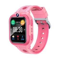 Awei H30 Παιδικό Smartwatch με GPS, Κάμερα και Καουτσούκ/Πλαστικό Λουράκι Μαύρο H30 Ροζ