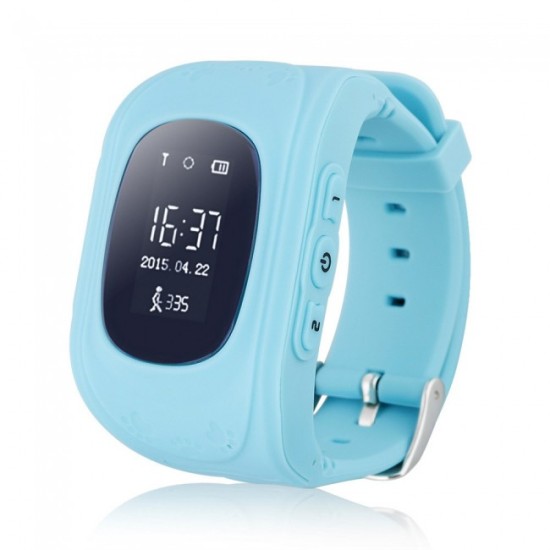 Παιδικό Smartwatch με GPS και Καουτσούκ/Πλαστικό Λουράκι Γαλάζιο SD-GW300
