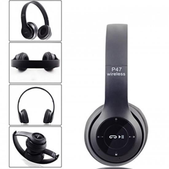 Wireless Headphones P47 - BLACK