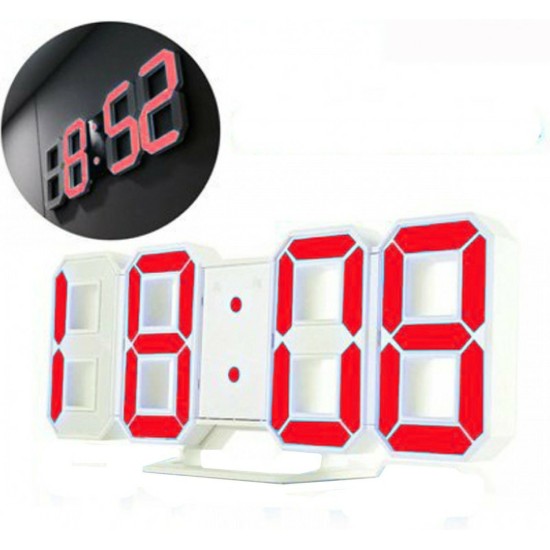 Ψηφιακό Ρολόι Επιτραπέζιο με Ξυπνητήρι Fashion Clock Κόκκινο DS-6609-RED Ψηφιακό Ρολόι Επιτραπέζιο με Ξυπνητήρι Fashion Clock Κόκκινο DS-6609-RED