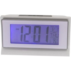 Ψηφιακό Ρολόι Επιτραπέζιο με Ξυπνητήρι DS-3601TE Λευκό