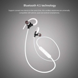 Awei A620BL Handsfree Sweatproof Magnetic Ασύρματα Ακουστικά Sports Ear-Hook Bluetooth Headset με Μικρόφωνο - White
