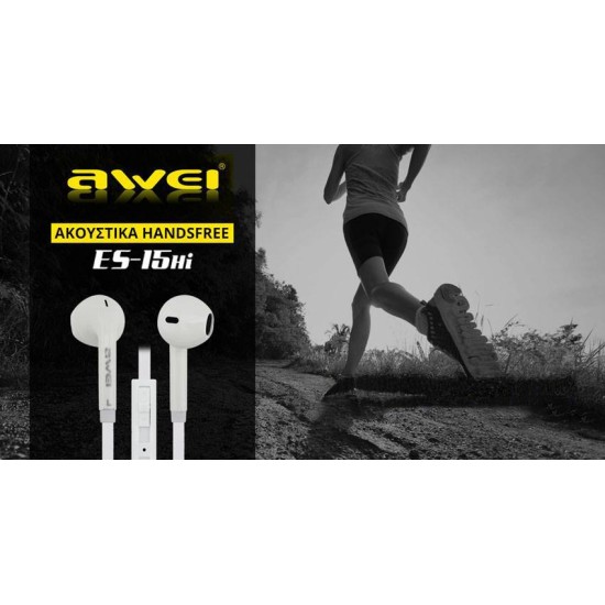 HandsFree Ακουστικά Awei ES-15Hi (Μαύρο)