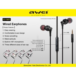 AWEI ES-50TY Sport Hands-Free in Ear Earphones