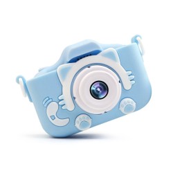 Q1 Kitty Kids Compact Φωτογραφική Μηχανή 12MP με Οθόνη 2″ και Ανάλυση Video 4608 x 3456 pixels Μπλε