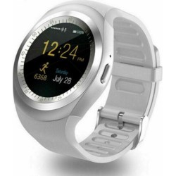 Smartwatch Y1 ΜΕ ΚΑΡΤΑ SIM TF CARD ΓΙΑ IOS ANDROID White