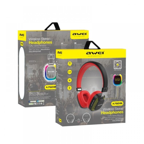 Ακουστικά Bluetooth Stereo Awei A760BL  Μαύρο