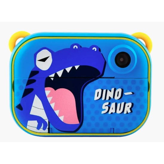 Instant Kids Compact Φωτογραφική Μηχανή 12MP με Οθόνη 2.4" Θερμικής Εκτύπωσης Dinosaur Μπλε
