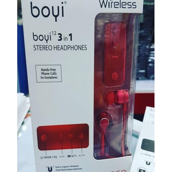New Boyi 3 in 1 Wireless Headphone/Handsfree