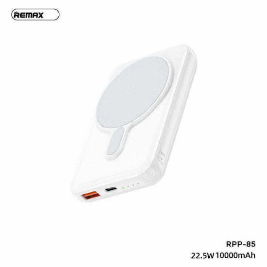 Remax RPP-85 Power Bank 10000mAh 22.5W με Θύρα USB-A Λευκό