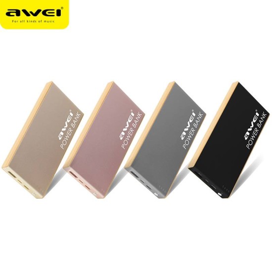 Φορητή Μπαταρία PowerBank Awei 10000mAh Γρήγορης Επαναφόρτισης Type-C 2.1A USB Φορητή Μπαταρία PowerBank Awei 10000mAh Γρήγορης Επαναφόρτισης Type-C 2.1A USB
